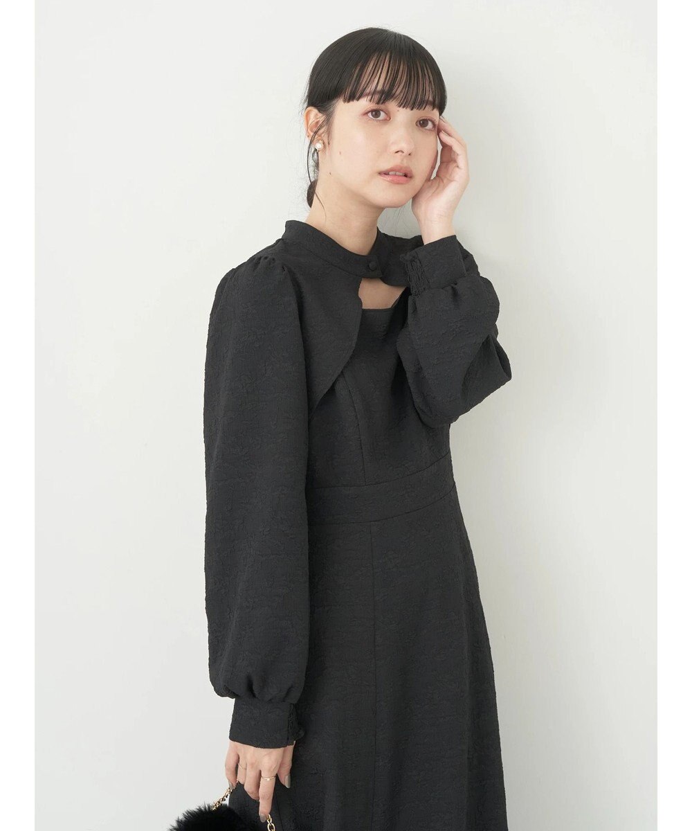 earth music&ecology ＳＥＴ２点ジャガードボレロ＋ワンピース 