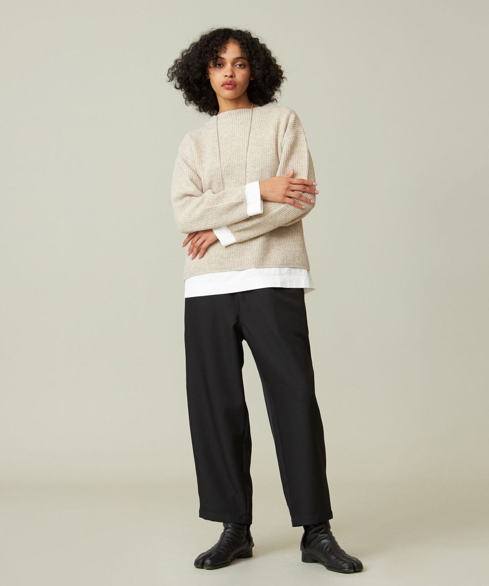 J.PRESS YORK STREET 【WOMEN】ウールカシミヤ ボトルネックショートニット 