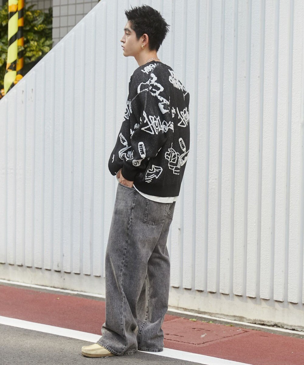 WEGO ベロアモールグラフィティカーディガン 