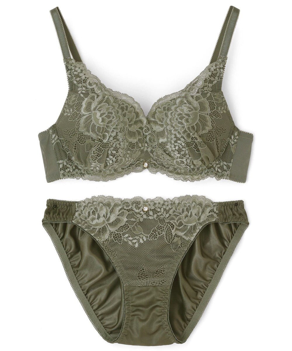 San-ai Resort（三愛水着楽園） 【northerly bra フィットシリーズ 谷間メイク】 カシュクールレースモールド ブラジャー＆ショーツSet B～Fカップ 