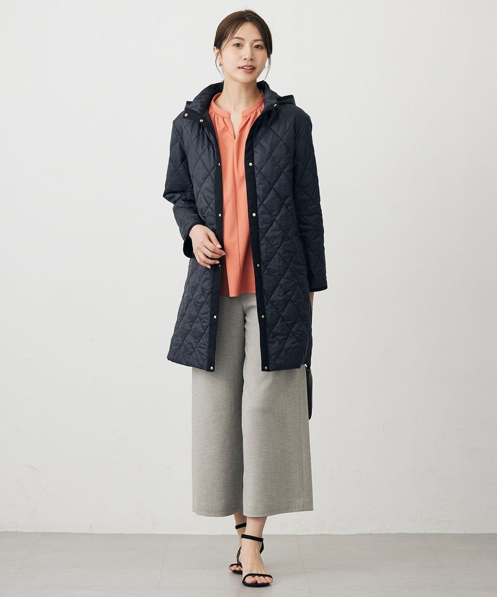 J.PRESS LADIES S 【WEB限定カラーあり・2way】コンパクトタフタキルティング  フーデッド コート 