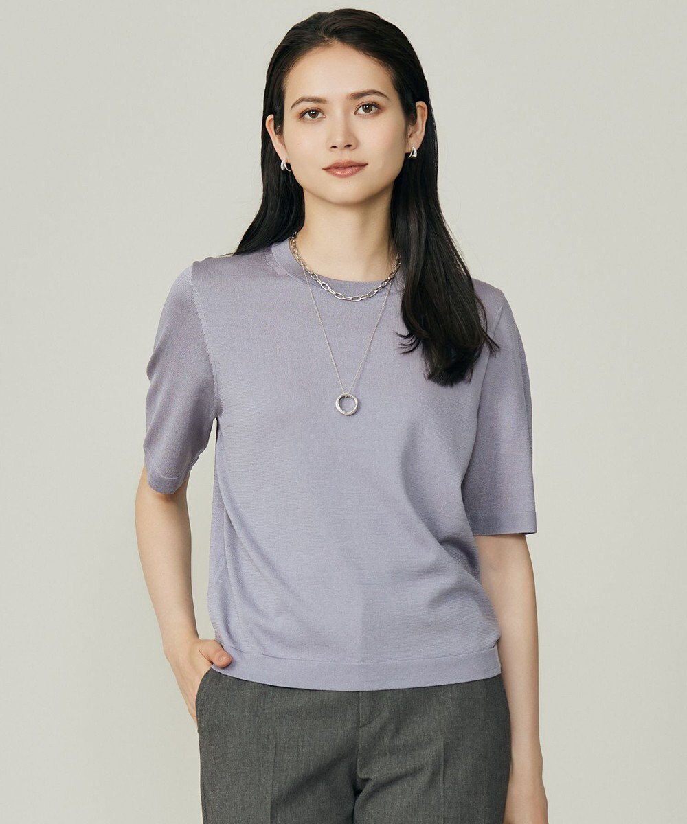 自由区 【アンサンブル対応】アセテートコットンプルオーバー ニット 