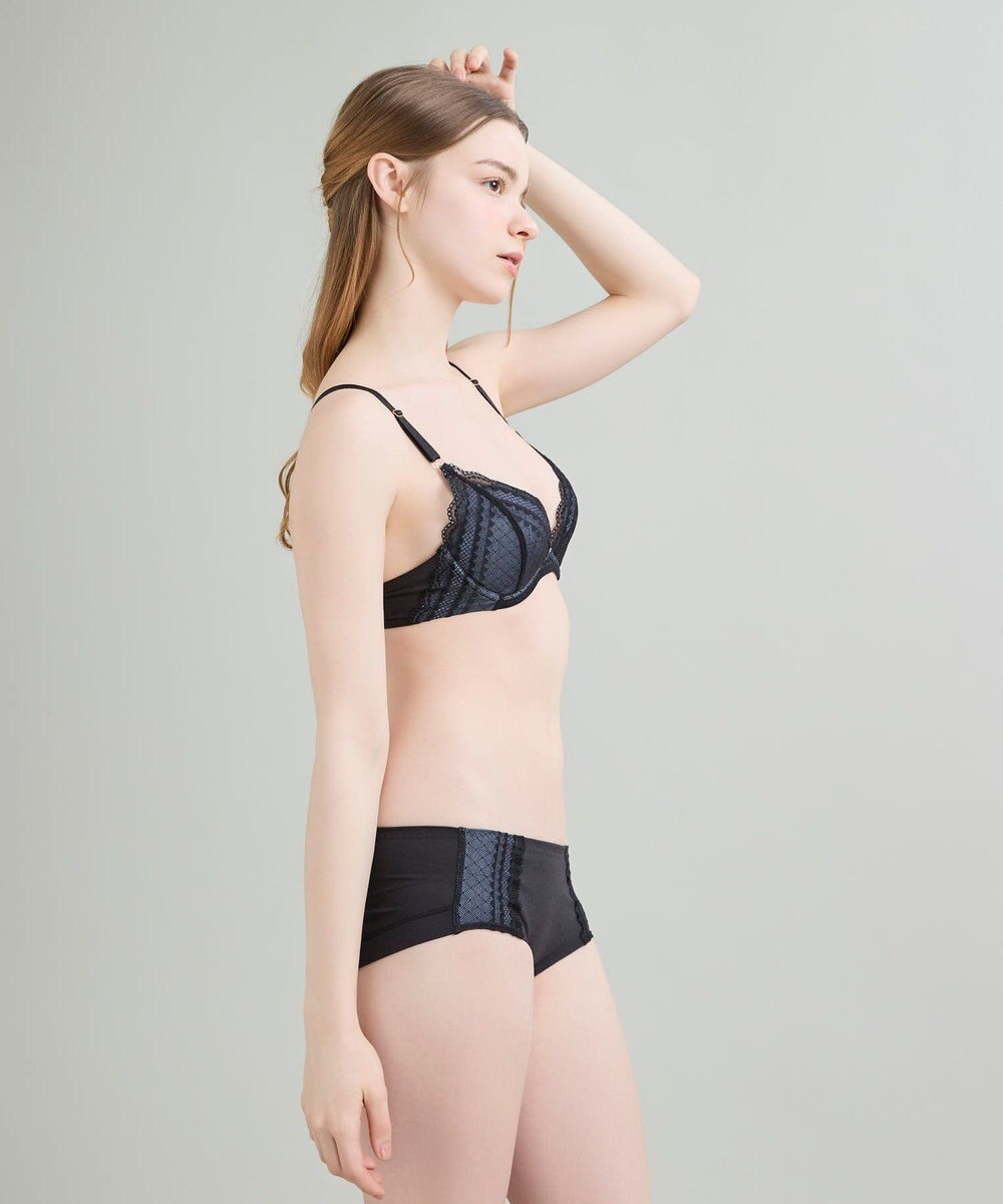 une nana cool リニューアル【綿混】ビタードットコットン 3/4カップブラ 