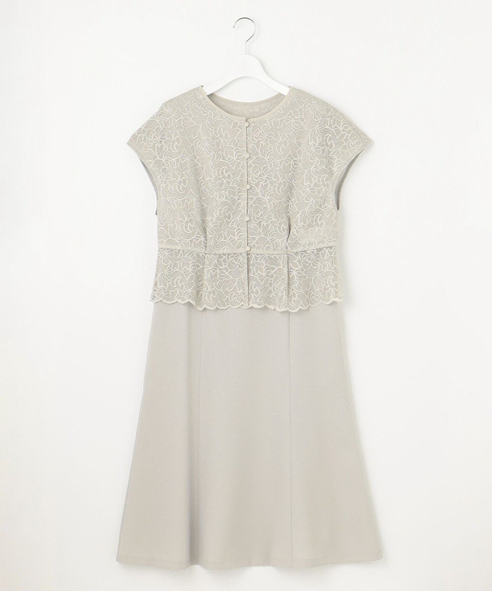 自由区 【カタログ掲載・洗える】レースブラウスコンビ ワンピース 