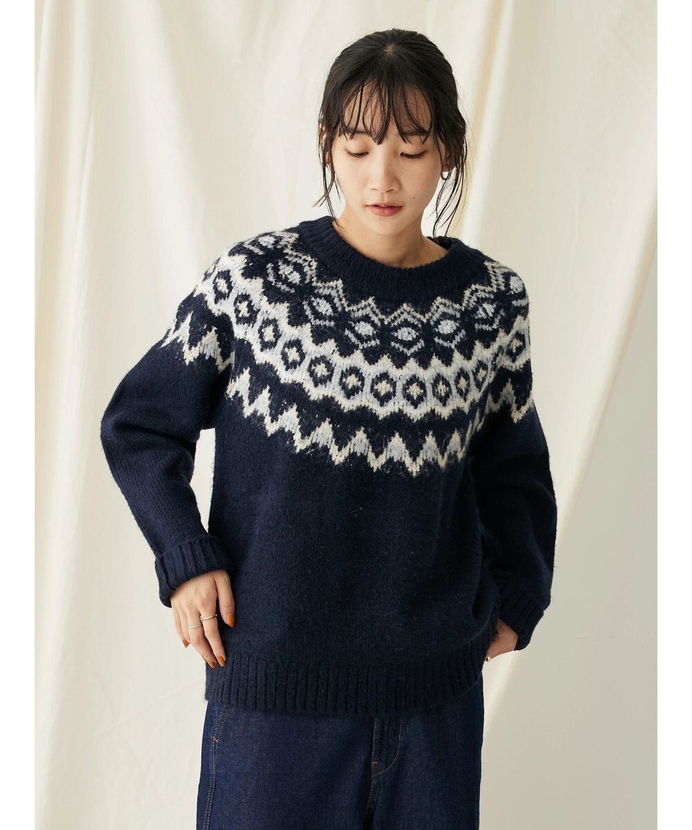 CRAFT STANDARD BOUTIQUE 求心柄ニットプルオーバー 