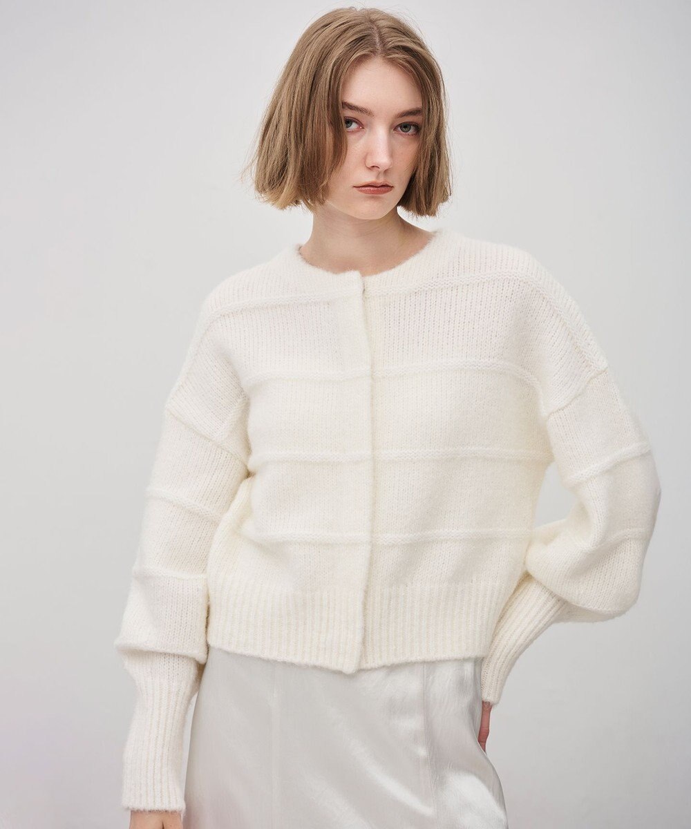 uncrave フィラメントモヘアニット 2WAYカーディガン 