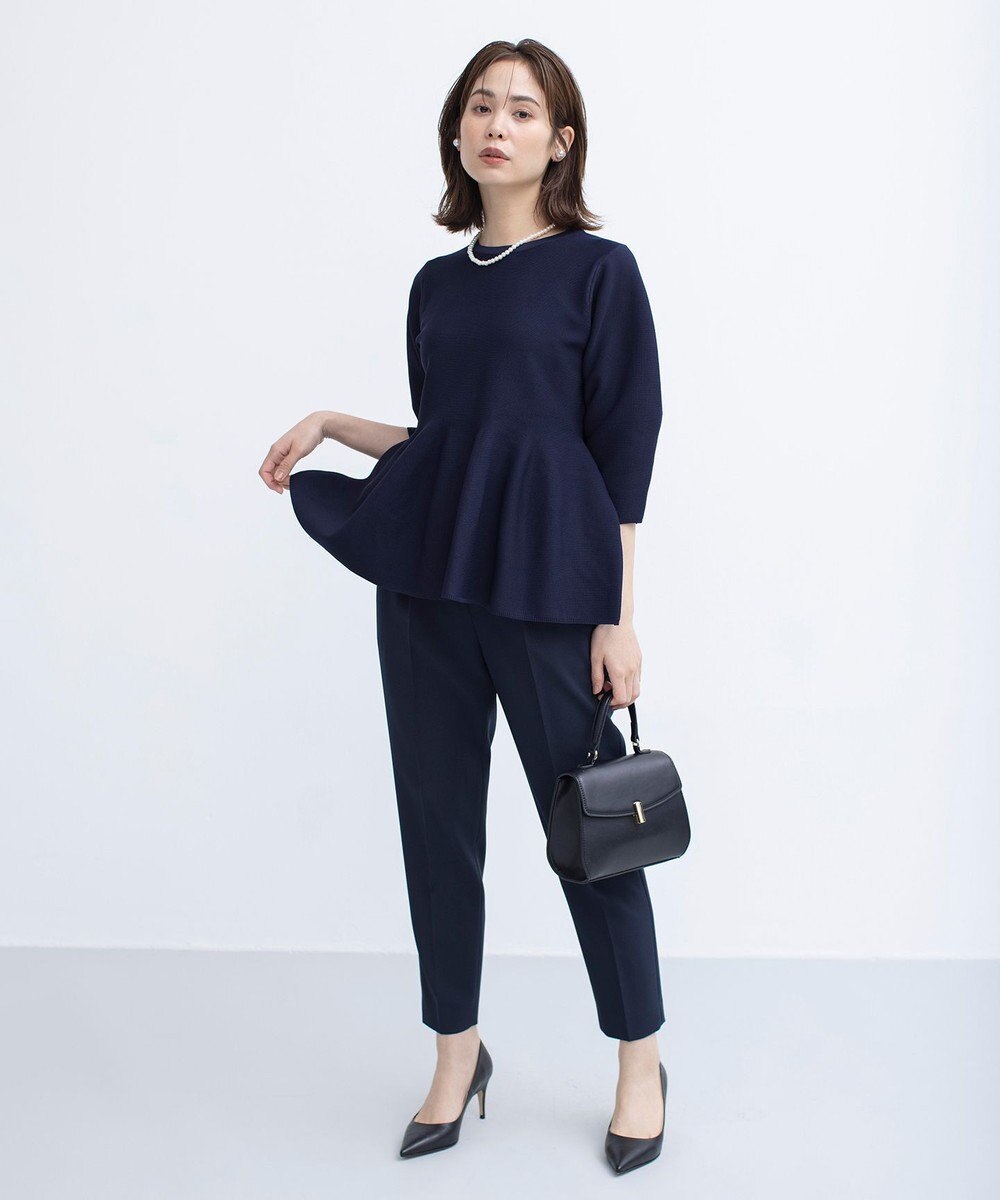 組曲 【WEB限定】スポンディッシュペプラム ニット 