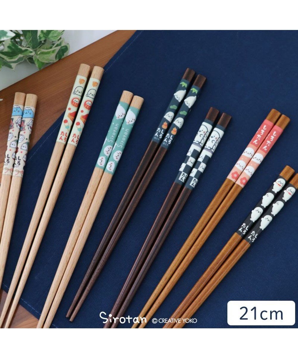 Mother garden しろたん 木製箸 21㎝《手つなぎ柄》 