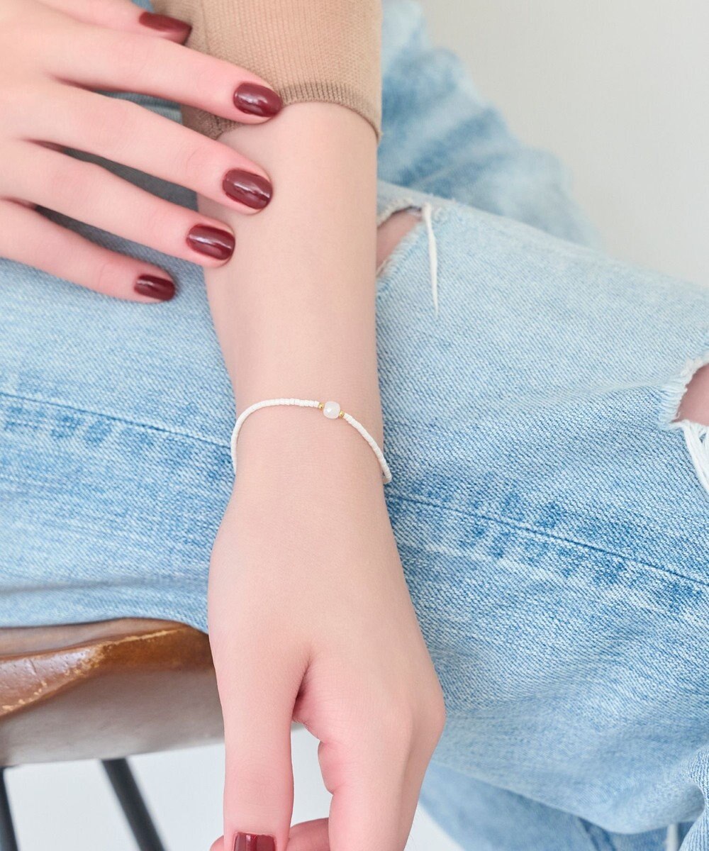 Phoebe ストーンコードブレスレット　ホワイト/天然石 
