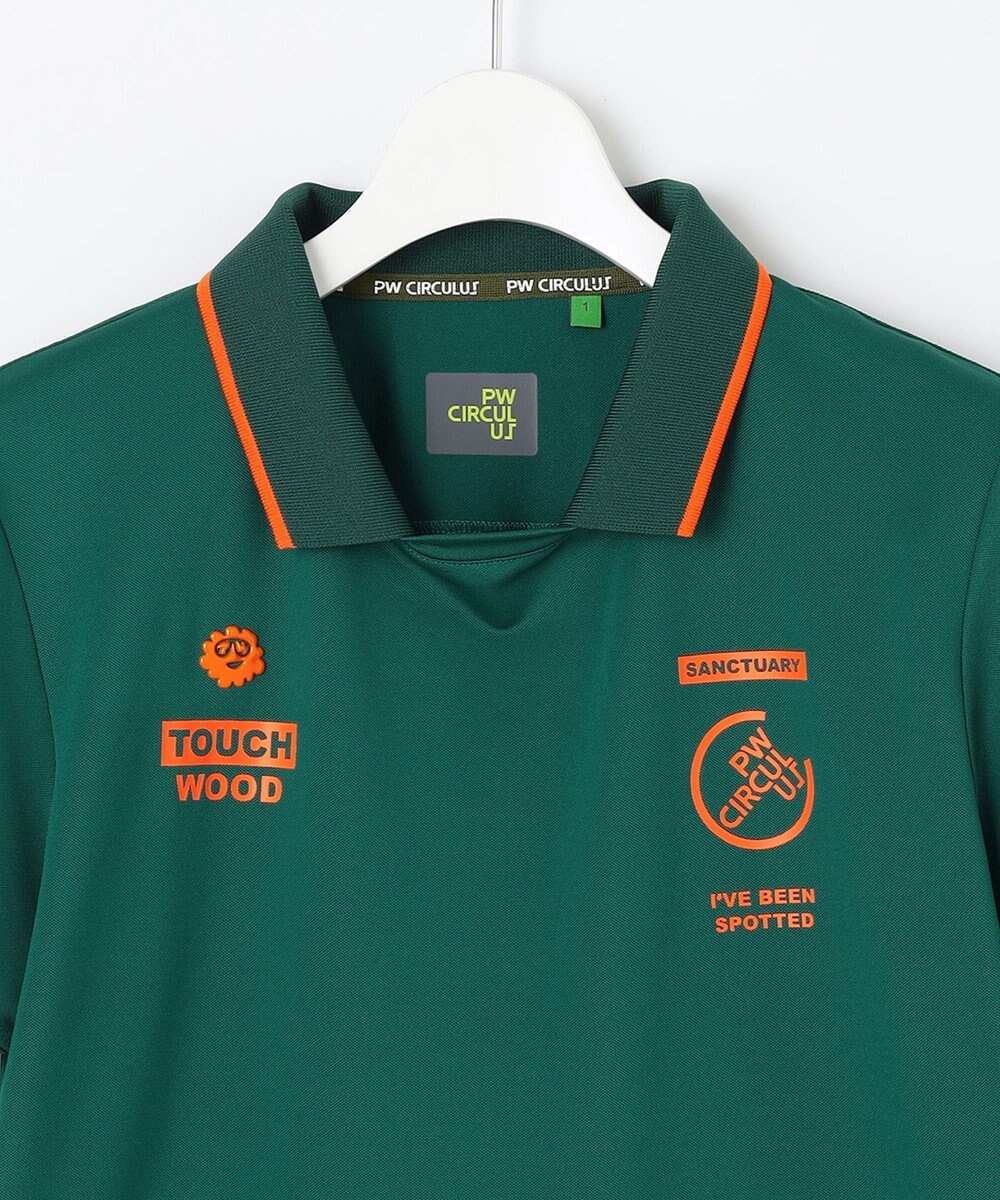 PW CIRCULUS 【WOMEN】【ストレッチ/UVケア】フェイクレイヤード カノコ ポロシャツ ゴルフウェア レディース 