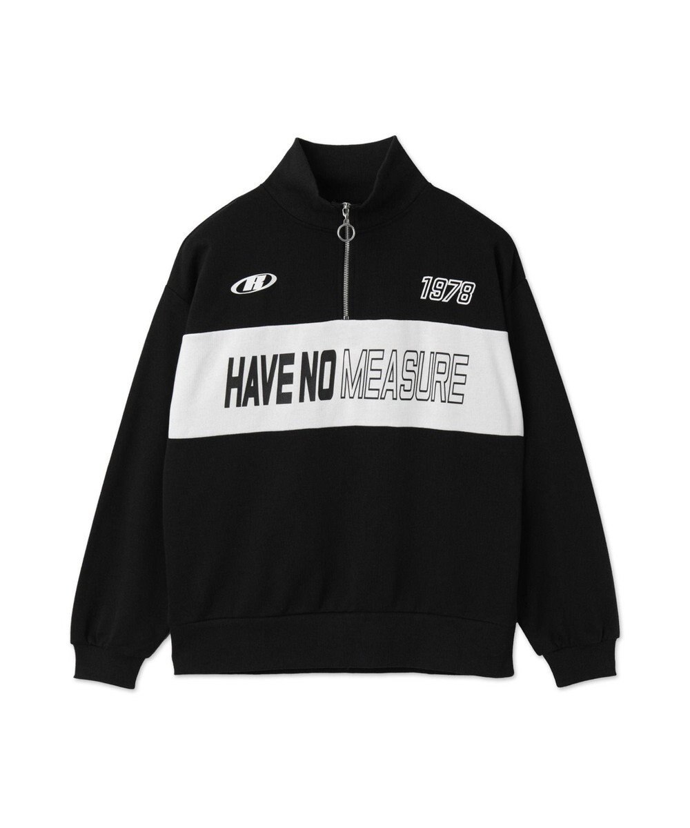 WEGO グラフィックハーフジップビッグスウェット 