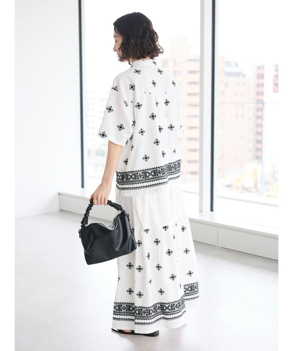 CRAFT STANDARD BOUTIQUE パネル刺繍開襟シャツ 