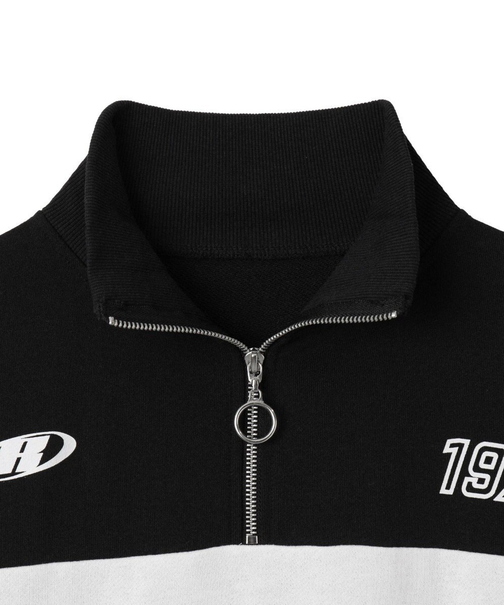 WEGO グラフィックハーフジップビッグスウェット 