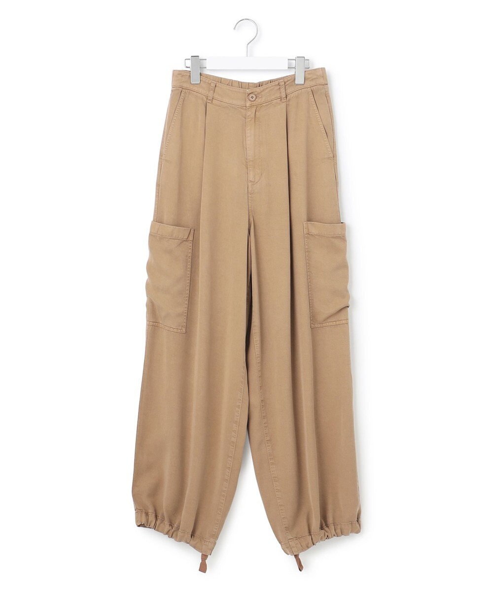 23区 L 【SLOW/一部店舗限定】ガーメントツイル ワイドタック パンツ 