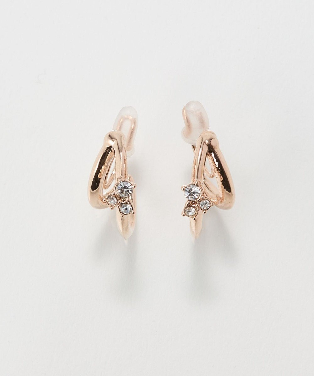 Phoebe 〈痛くないシリーズ/アレルギー対応〉シャイニーダブルフープライトフィットイヤリング　シャンパン 