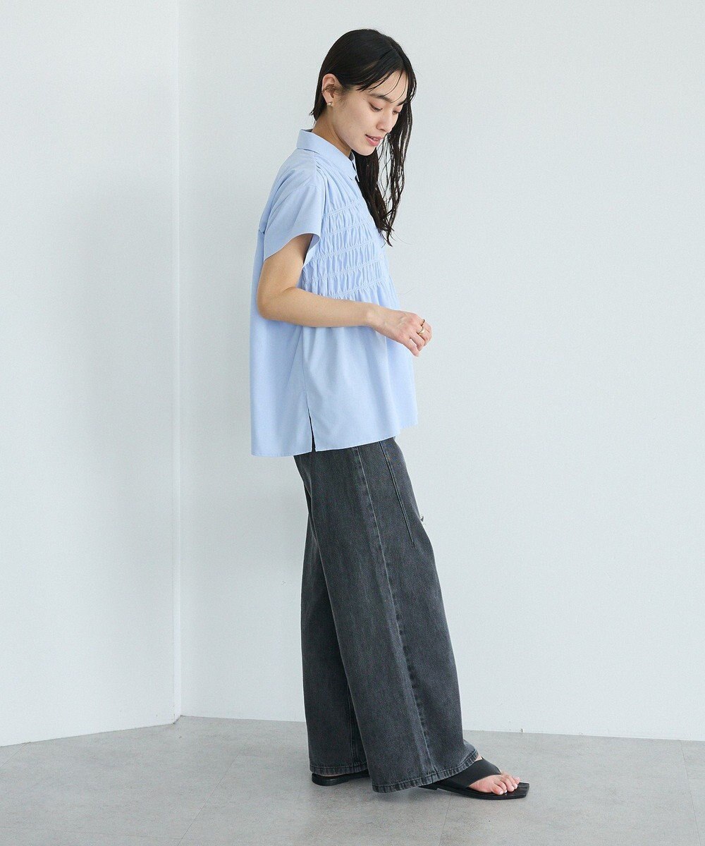 CRAFT STANDARD BOUTIQUE シャーリングショートスリーブブラウス 