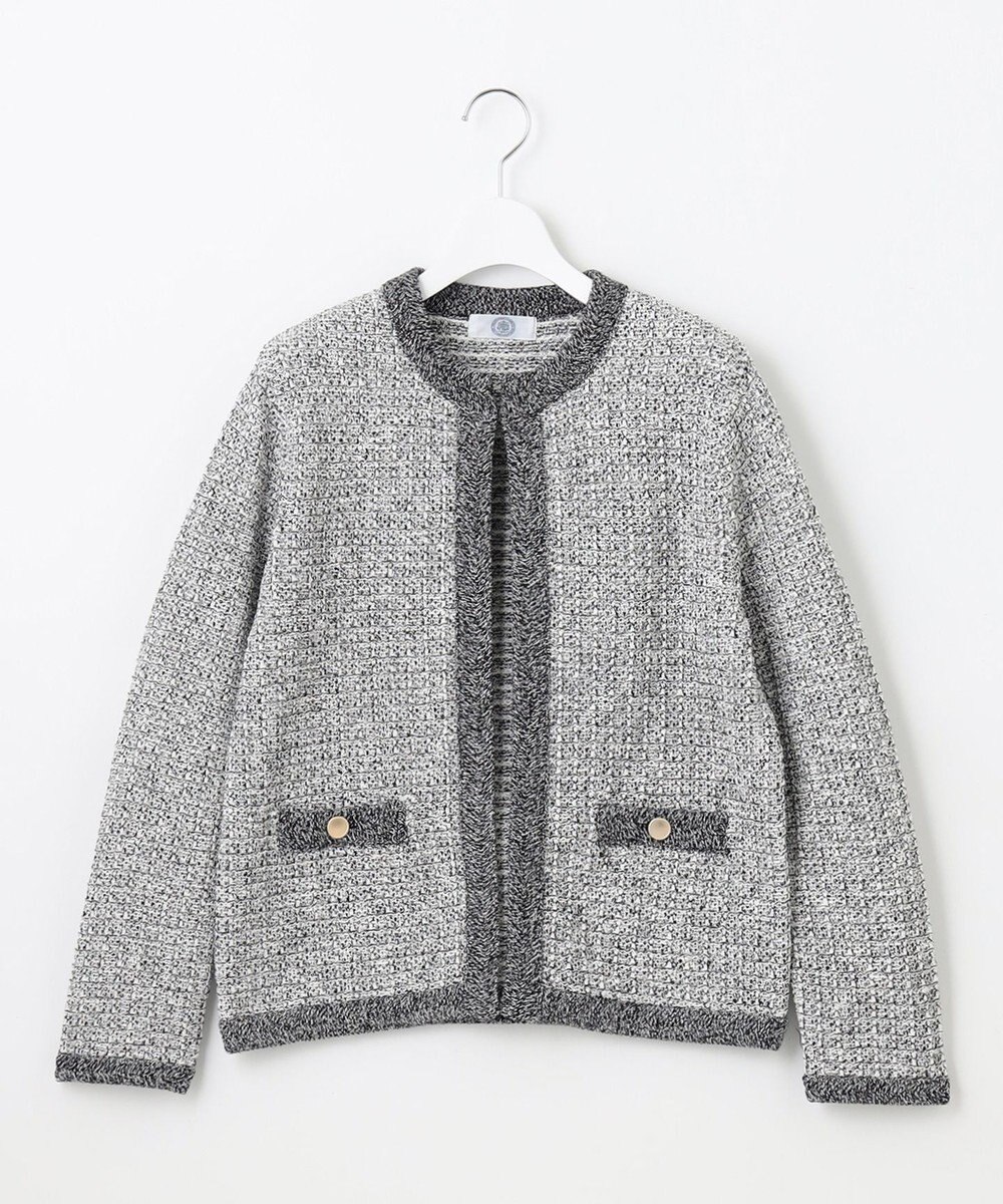 J.PRESS LADIES 【WEB限定カラーあり・洗える】TWEED ニット ジャケット 