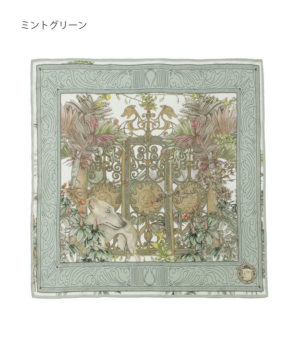 MOONBAT SWASH LONDON(スウォッシュロンドン） シルクツイルスカーフ GATE 68×68cm 日本製 