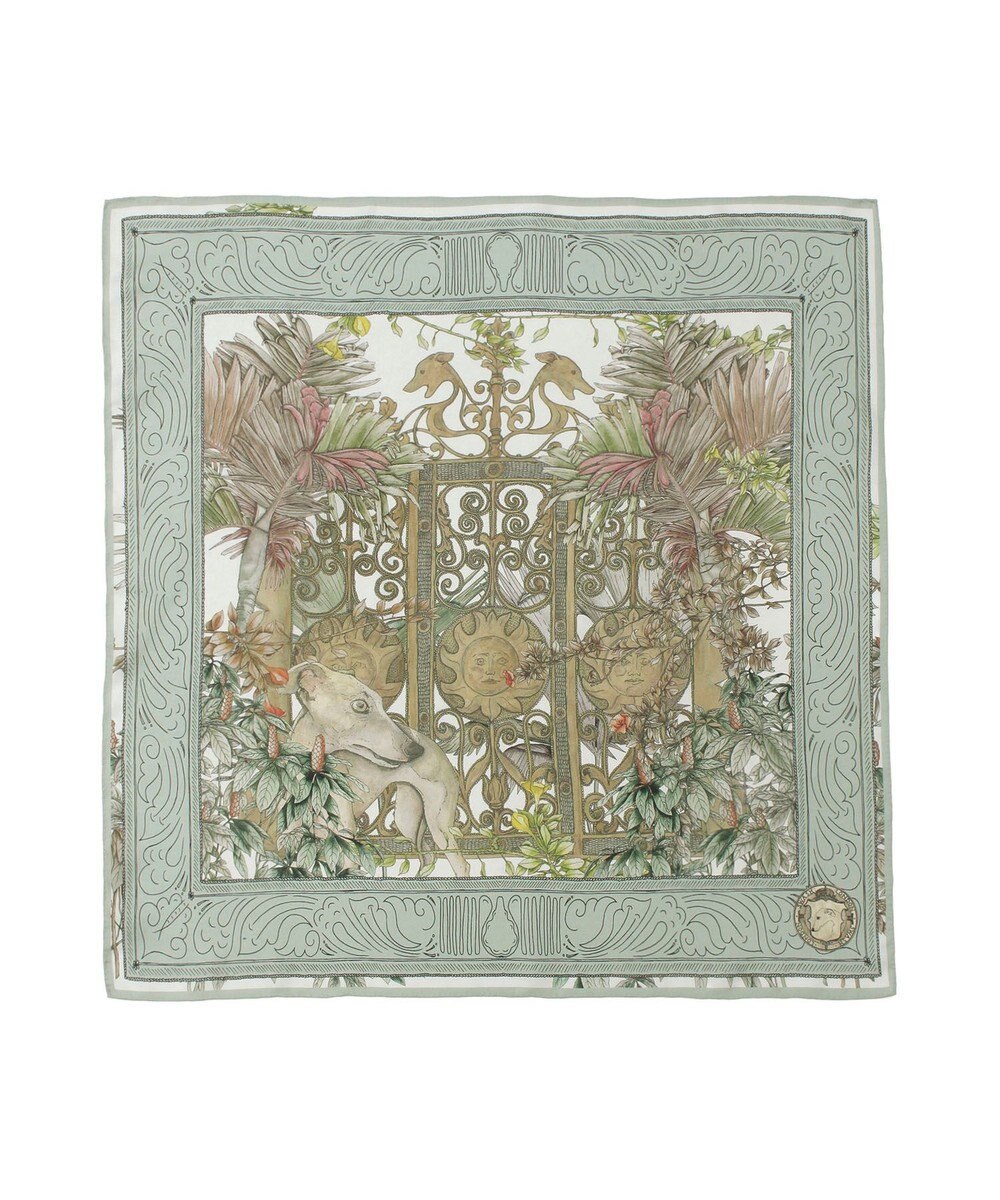 MOONBAT SWASH LONDON(スウォッシュロンドン） シルクツイルスカーフ GATE 68×68cm 日本製 