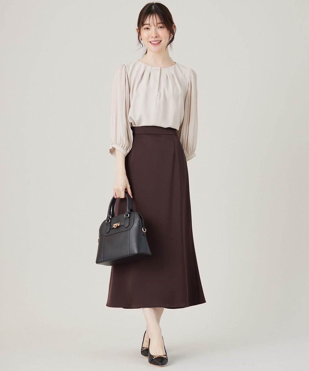 ANY SIS S 【洗える】プリーツスリーブ ブラウス 