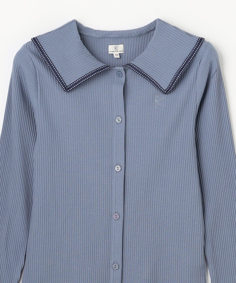 組曲 KIDS 【150-160㎝】セーラーカラー リブトップス 