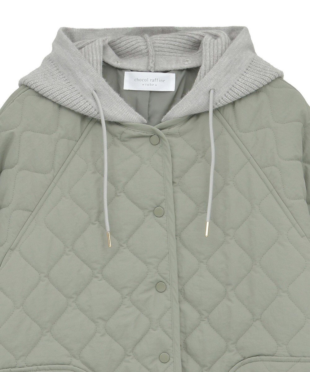 Green Parks ２ＷＡＹニットフードキルティングブルゾン 