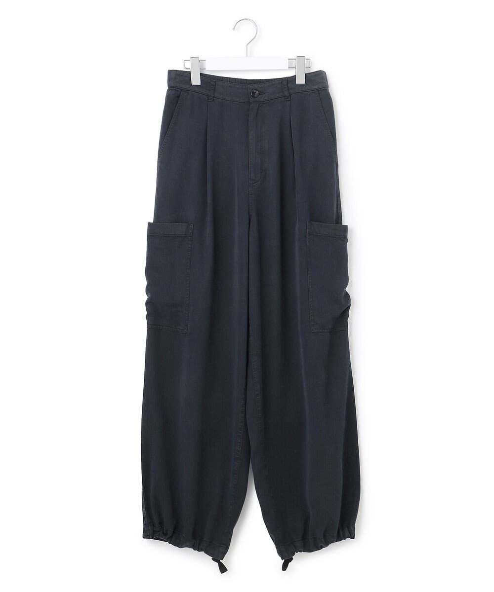 23区 L 【SLOW/一部店舗限定】ガーメントツイル ワイドタック パンツ 