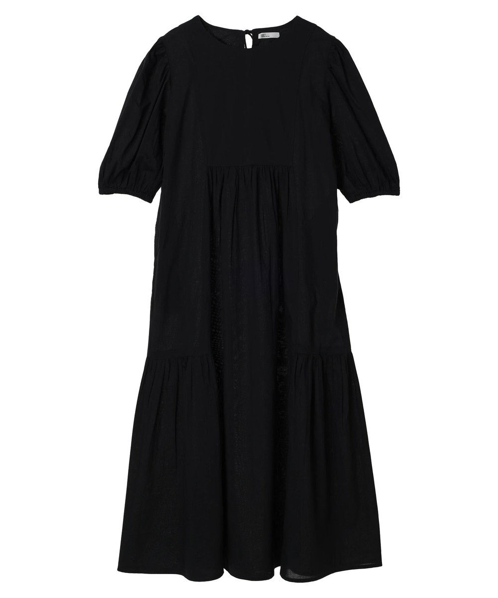 CRAFT STANDARD BOUTIQUE インド綿パフスリーブギャザーワンピース 