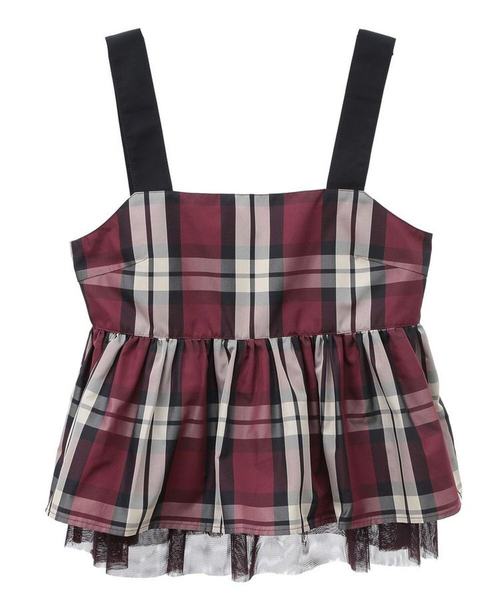 Green Parks ・ＳＵＧＡＲ　ＳＰＯＯＮ　チェックペプラムビスチェ 