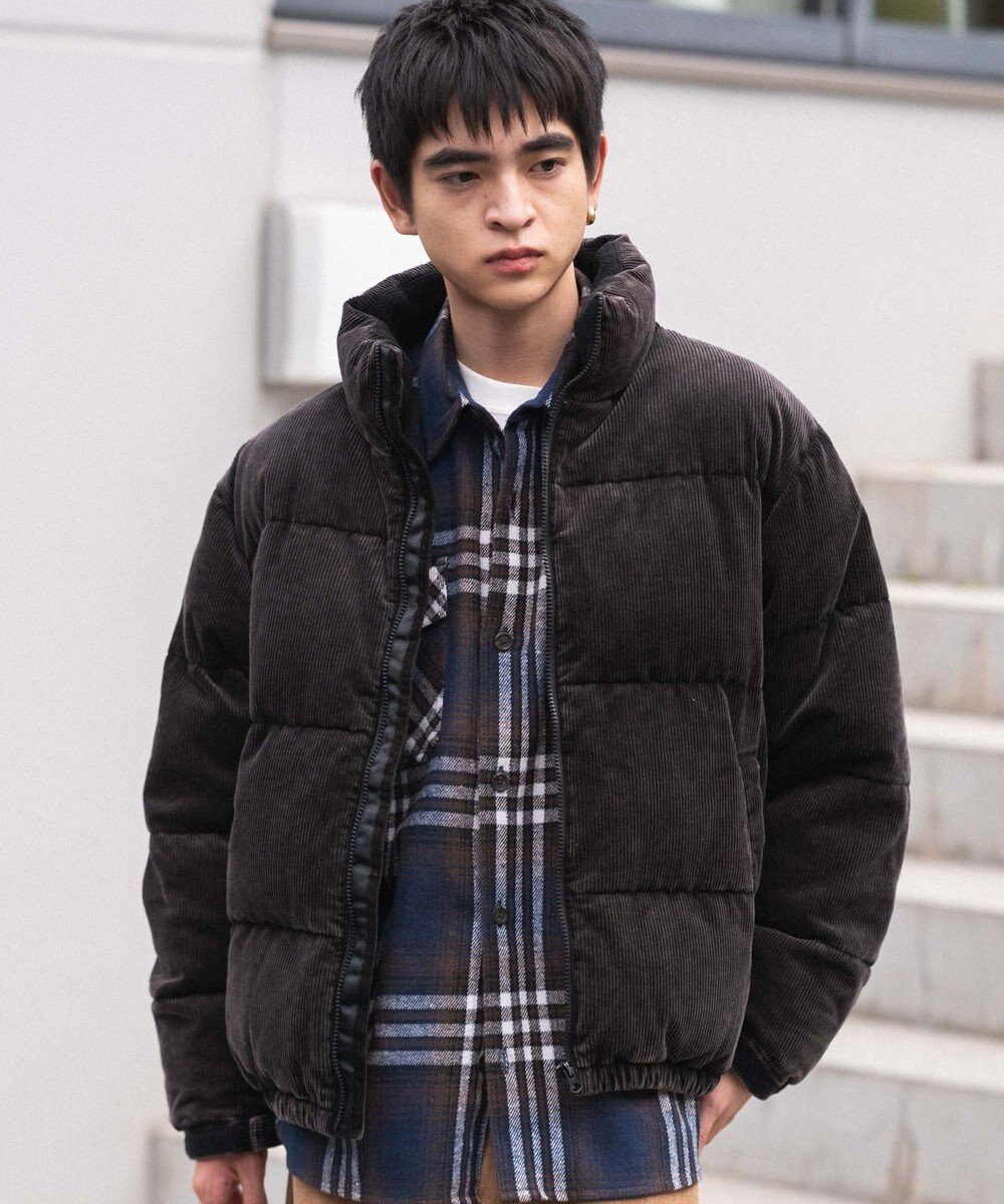 WEGO 【ユニセックス着用ITEM/MLサイズ展開】コーデュロイパファーブルゾン 