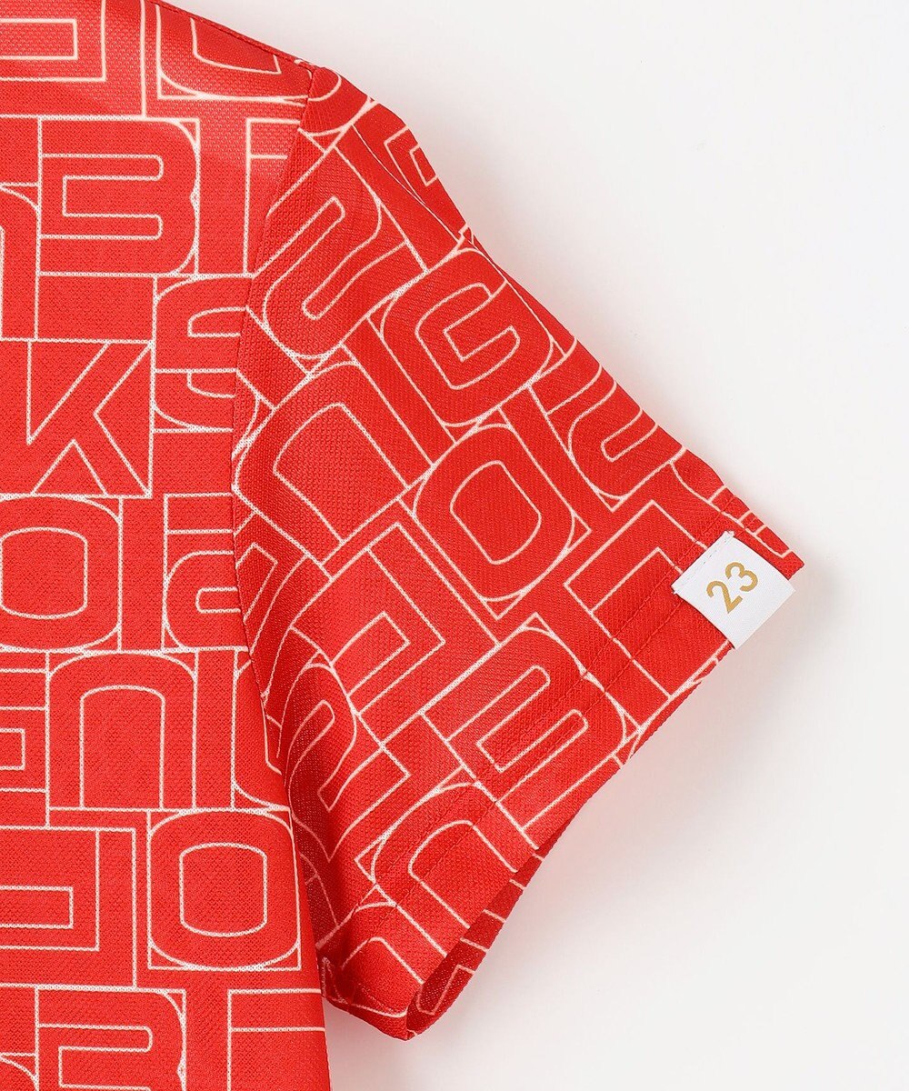 23区GOLF 盛夏対応のマルチ機能【接触冷感・UVケア・吸水速乾】【WOMEN】総ロゴ カノコシャツ 