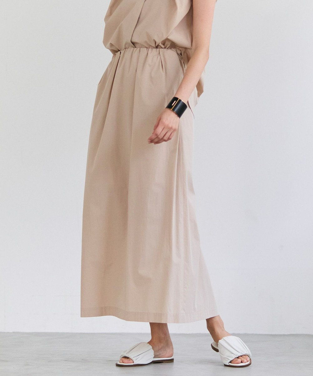BEIGE， MALLOW / コットンタック イージーフレアスカート 
