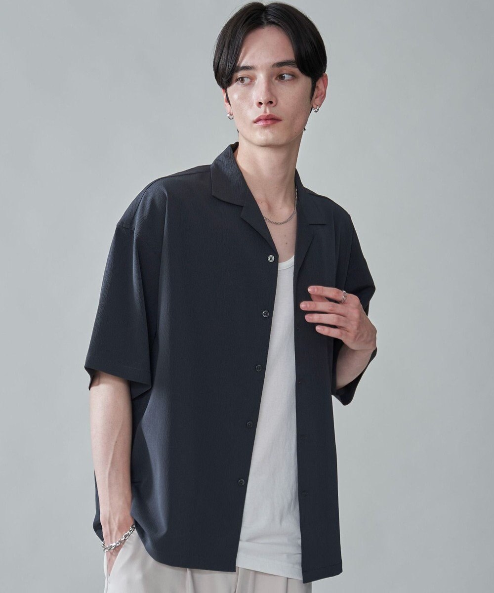 WEGO クレープオープンカラーシャツ（SS） 