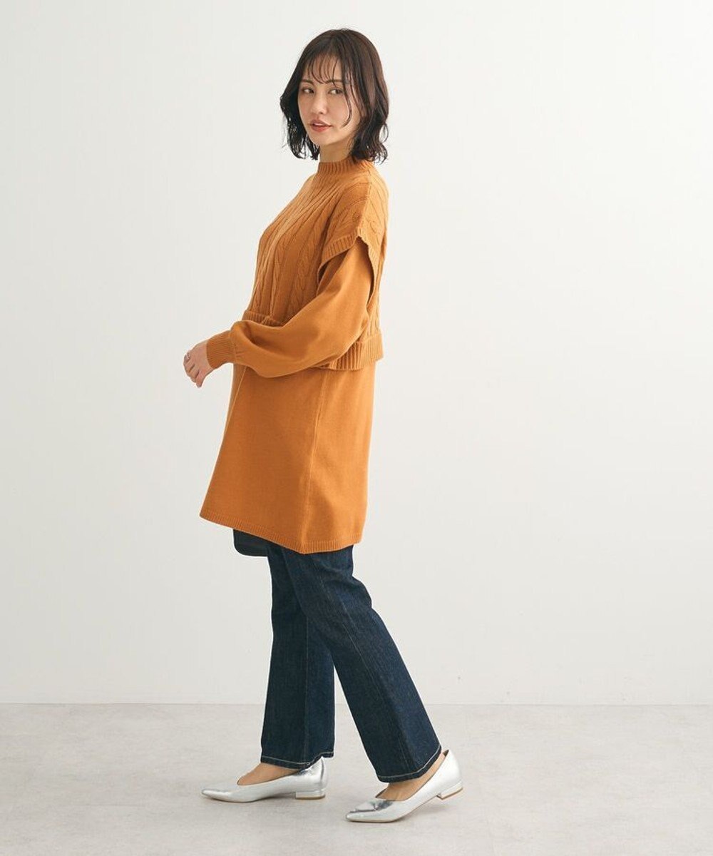 Green Parks ケーブルドッキングニットチュニック 