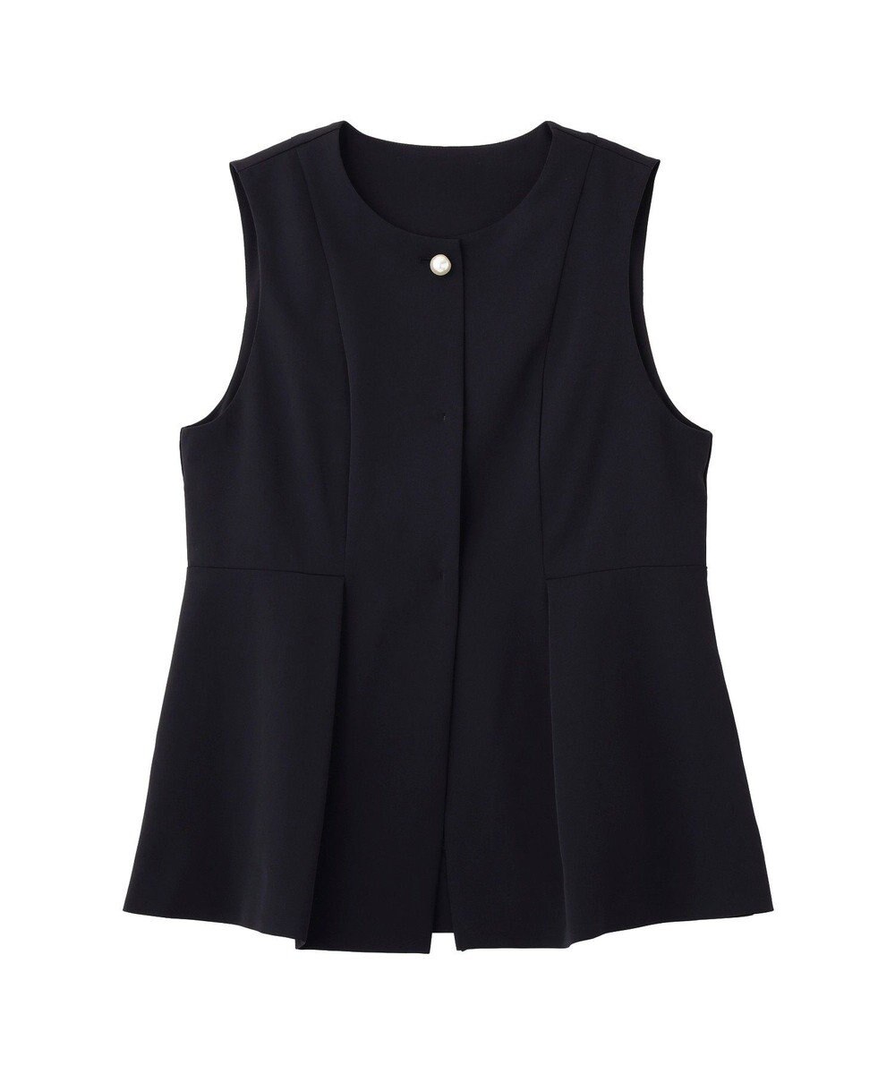 YECCA VECCA パールペプラムジレ 