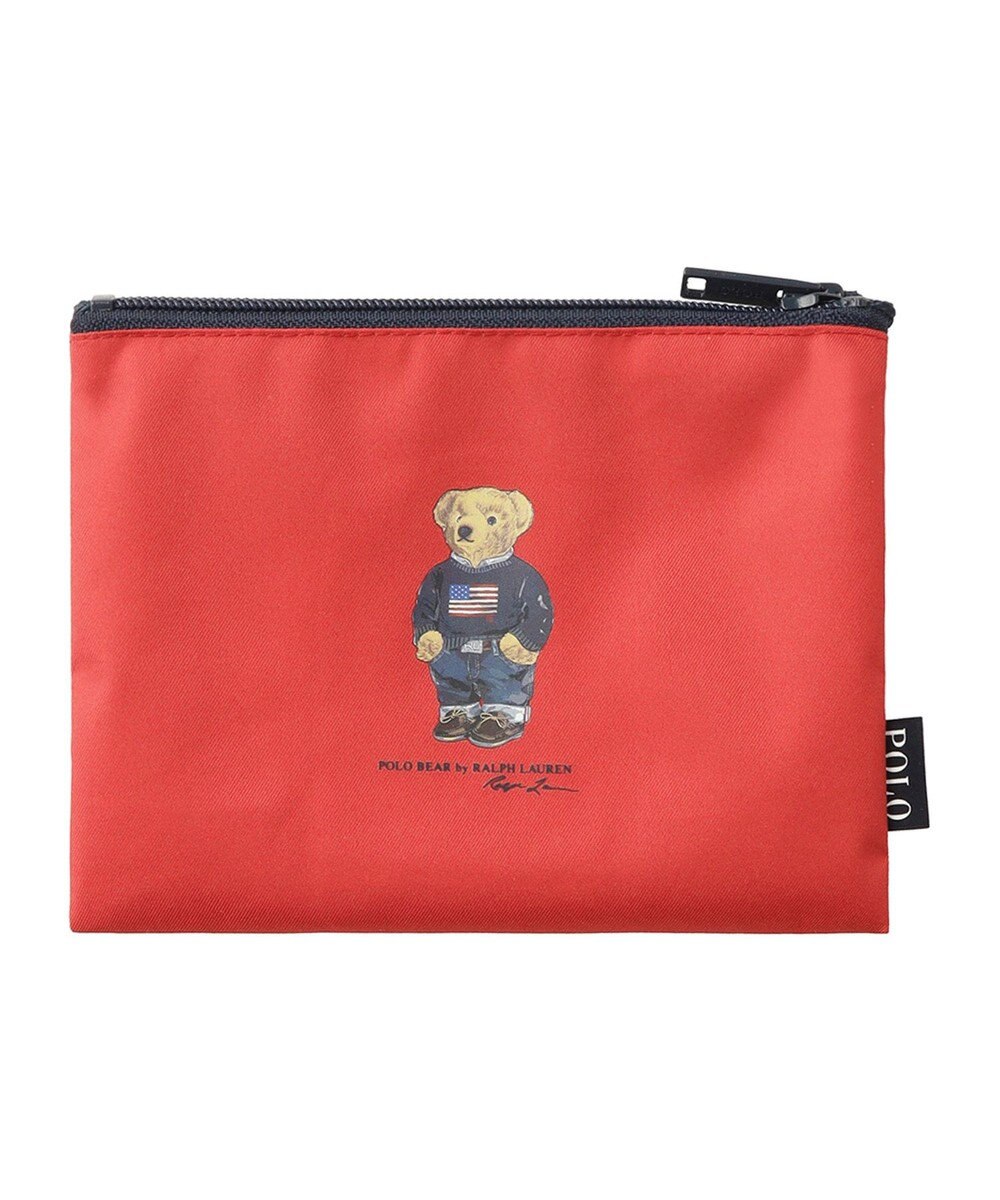 MOONBAT POLO RALPH LAURENRL ポーチ付きレインバッグ ワンポイントポロベア／撥水加工 