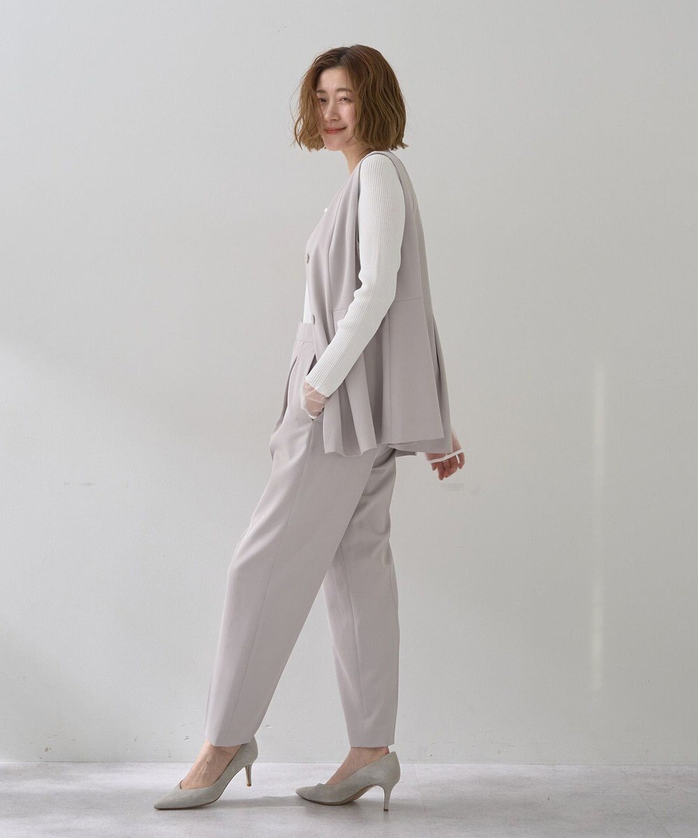 YECCA VECCA パールペプラムジレ 