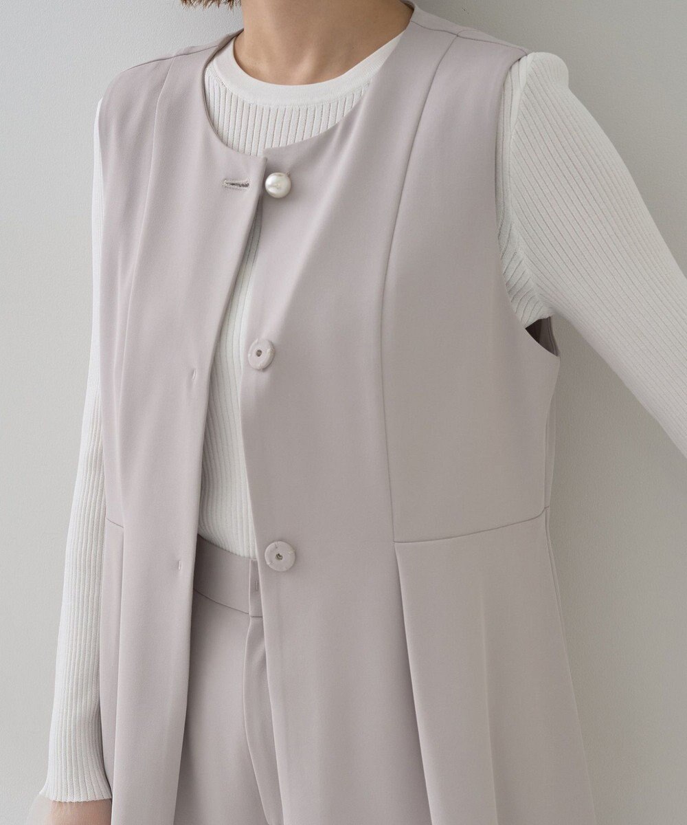 YECCA VECCA パールペプラムジレ 