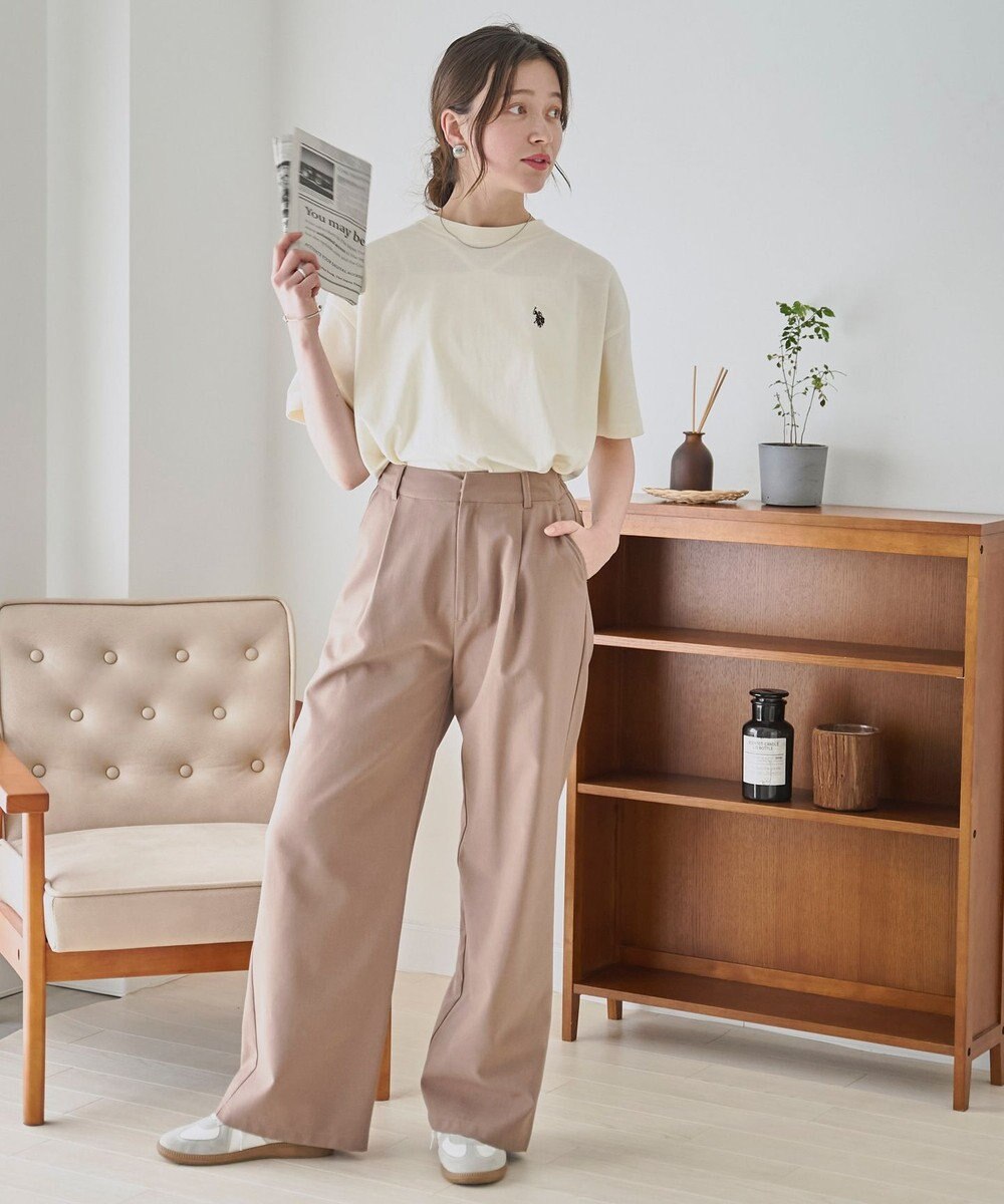 WEGO 【洗える/綿100%】USPOLOワンポイントTシャツ 