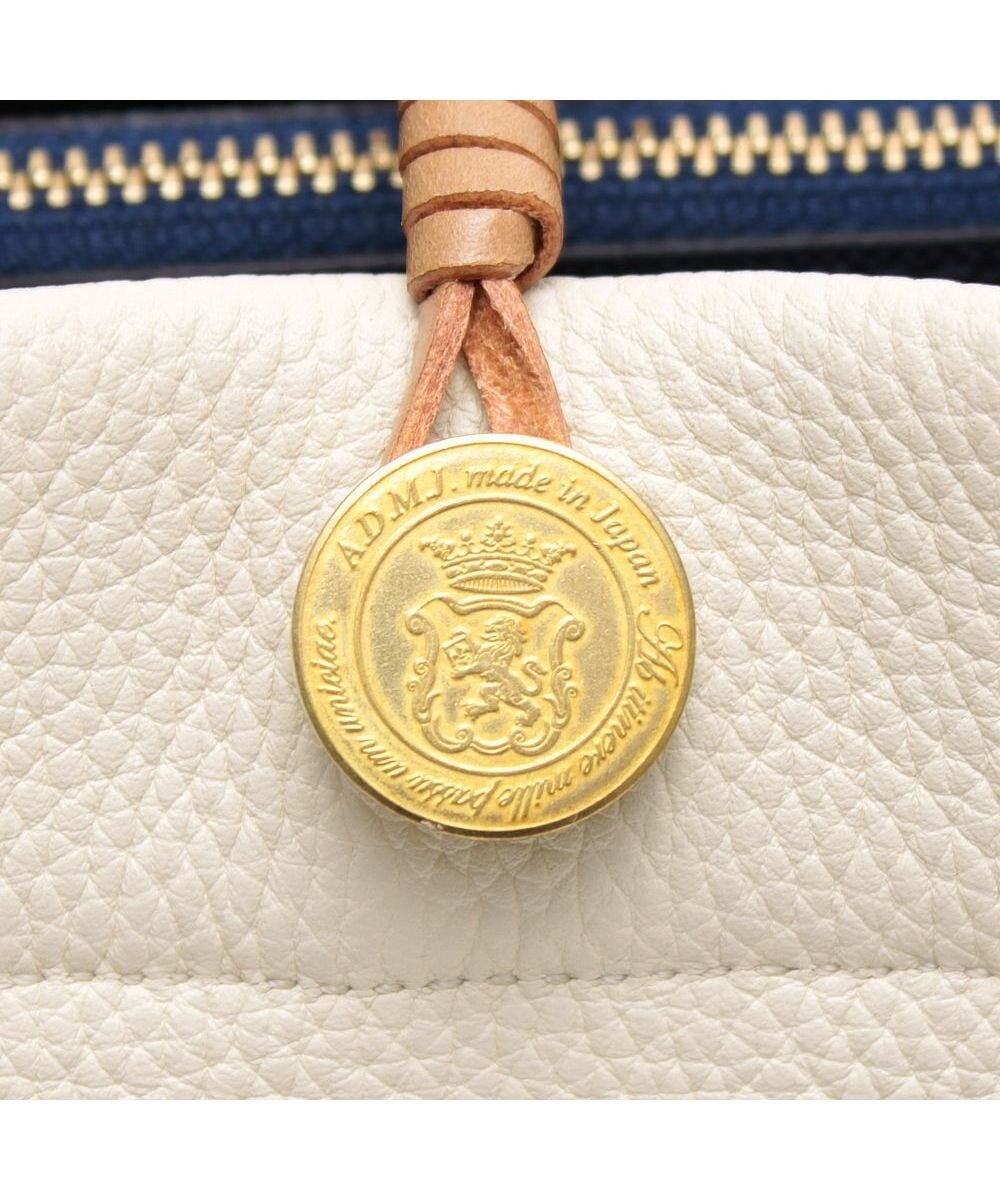 A.D.M.J. 【牛革】モーツァルト/スパニッシュレザーバイカラー金ボタントートS 