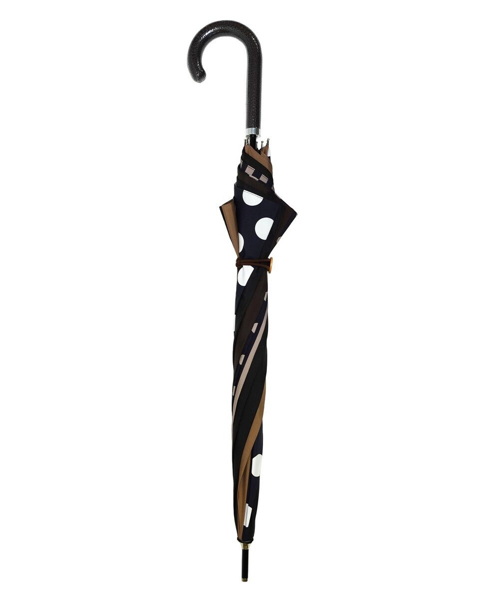 +RING レディース向け プラスリング 雨傘（長）60cm BLK/BRN T1402 