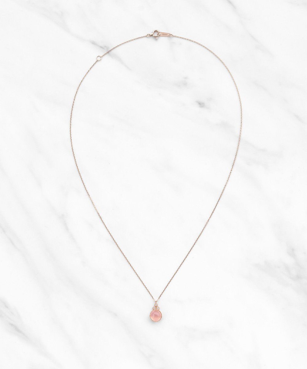 TOCCA 【WEB限定】BLOOMING BUD K10 NECKLACE K10 天然石カボションカット ダイヤモンド ネックレス 