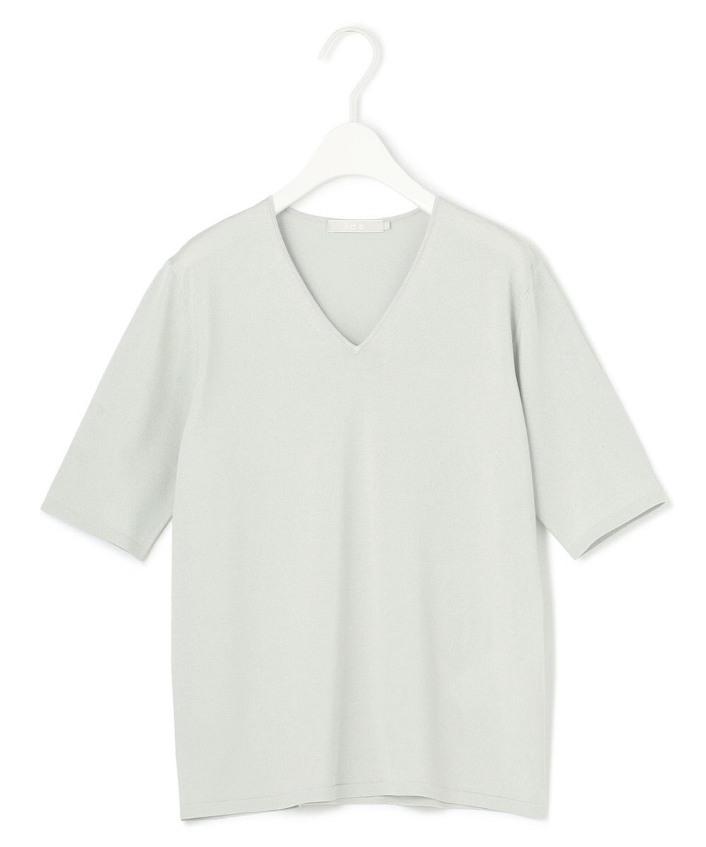 ICB L 【WEB限定カラーあり・接触冷感・UVケア・洗える】 シンセティックハイゲージ 半袖ニット 