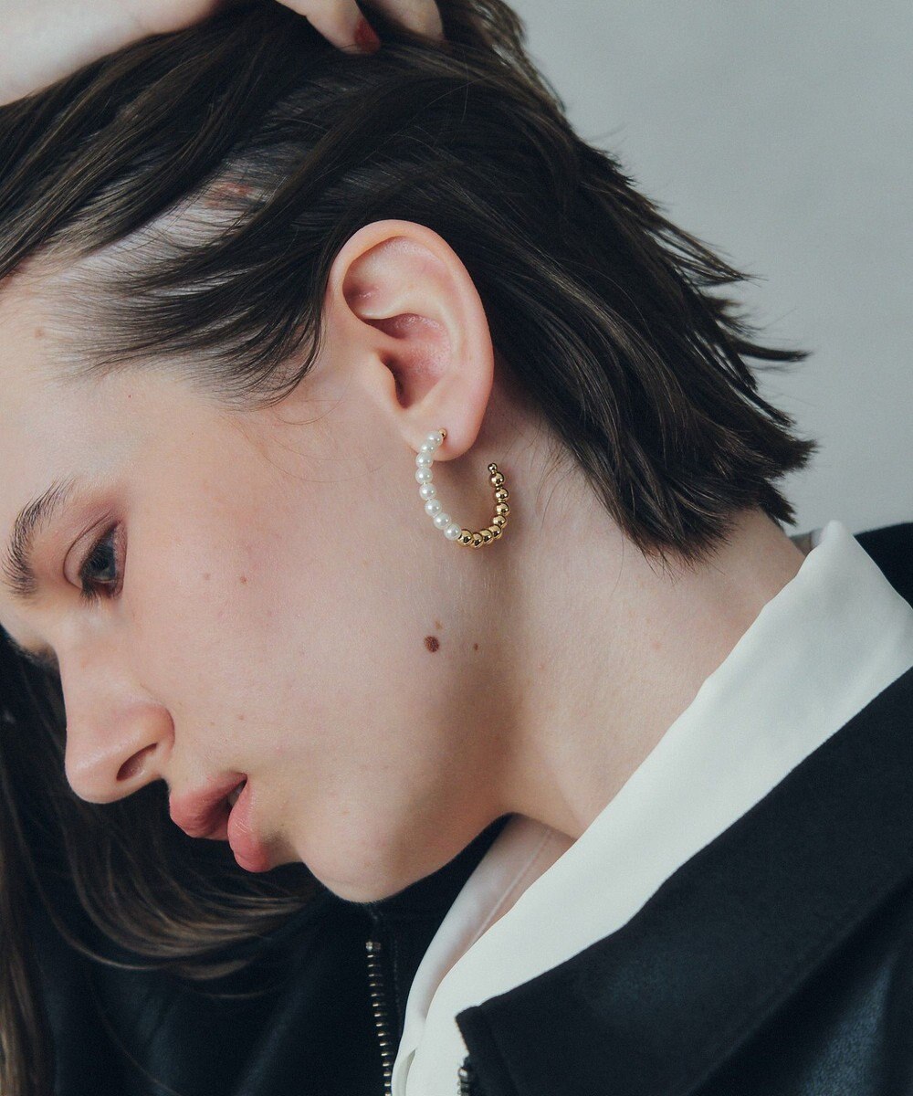 YECCA VECCA メタルボールフープピアス 