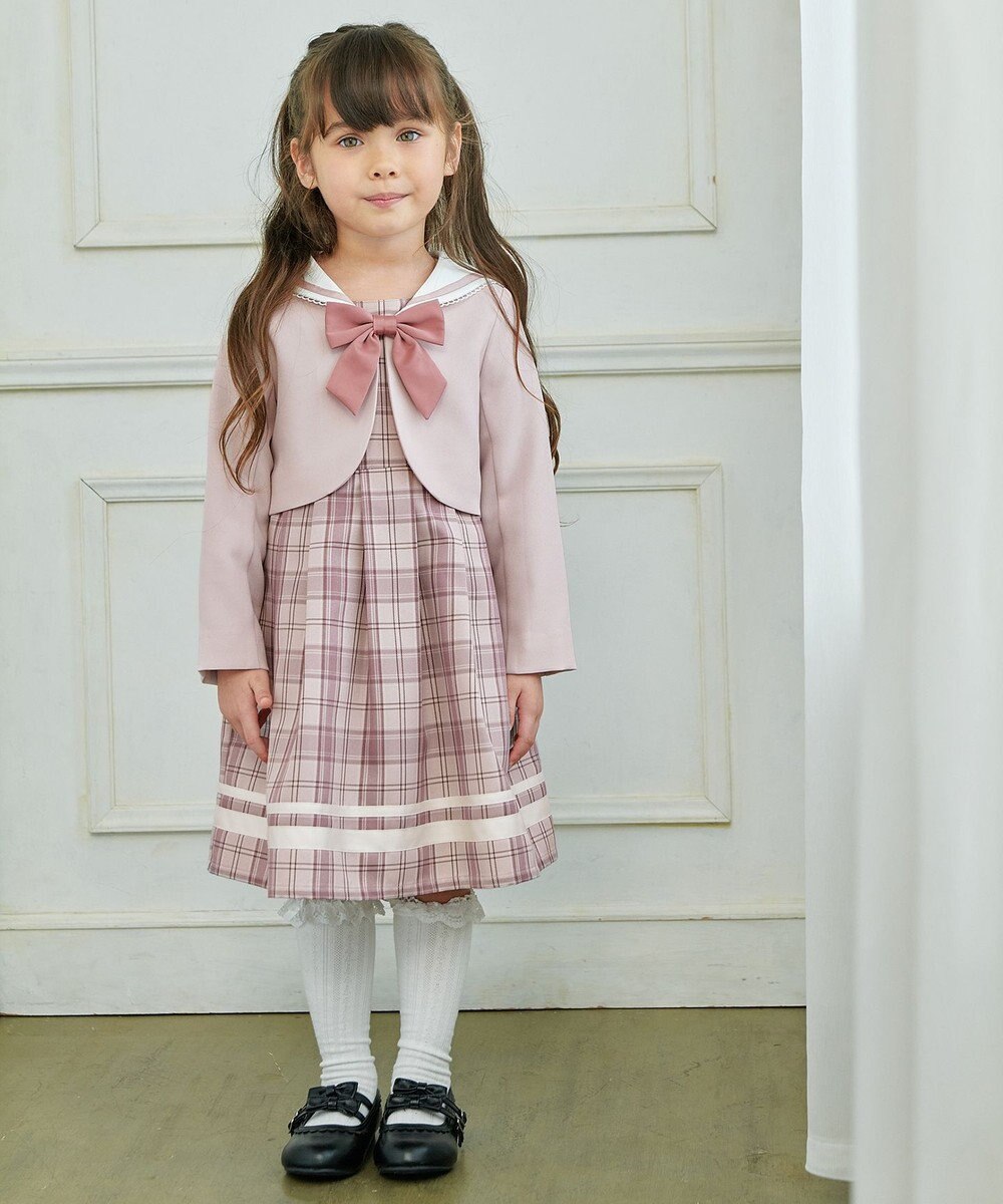 ANY KIDS 【2点セット】セーラージャケット+チェックワンピース 