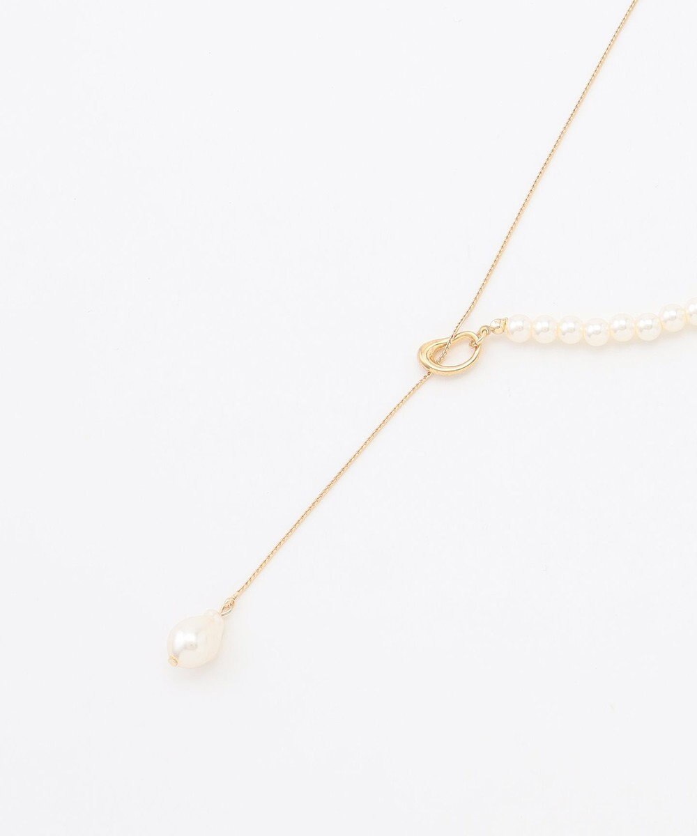 ANY パールラリエットネックレス 