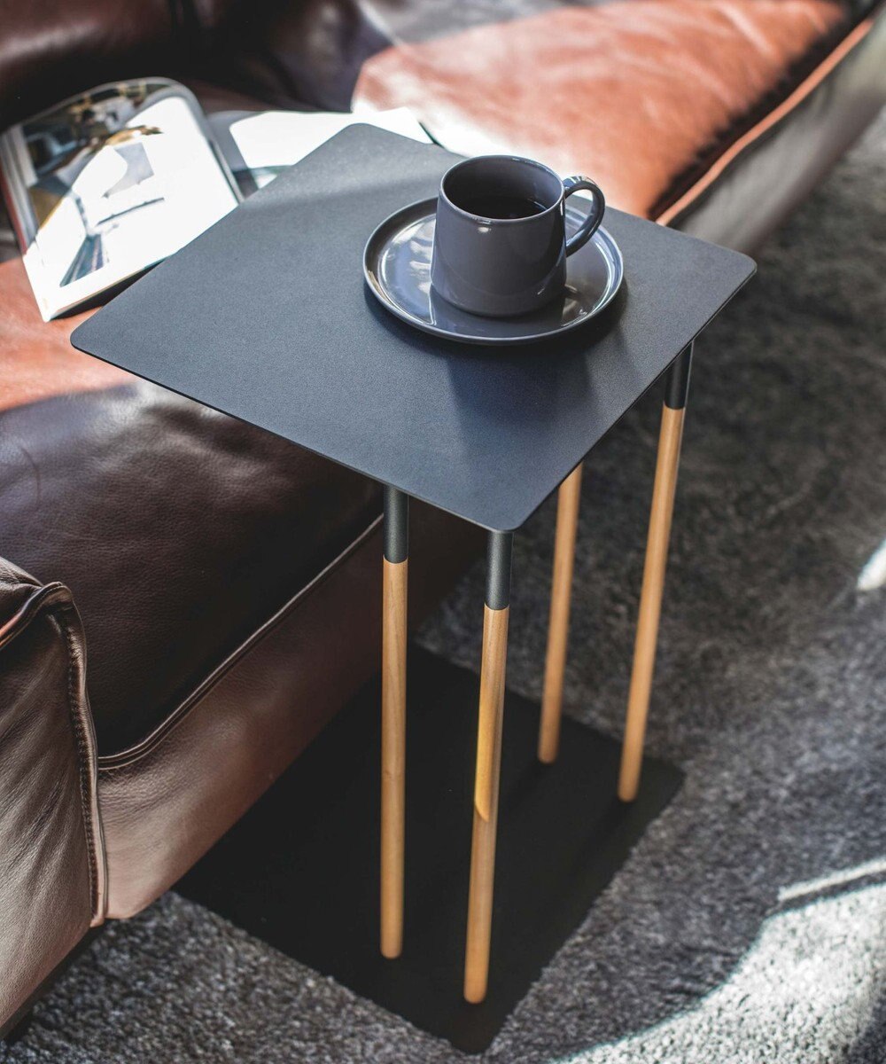 tower 差し込みサイドテーブル プレーン  ブラック 