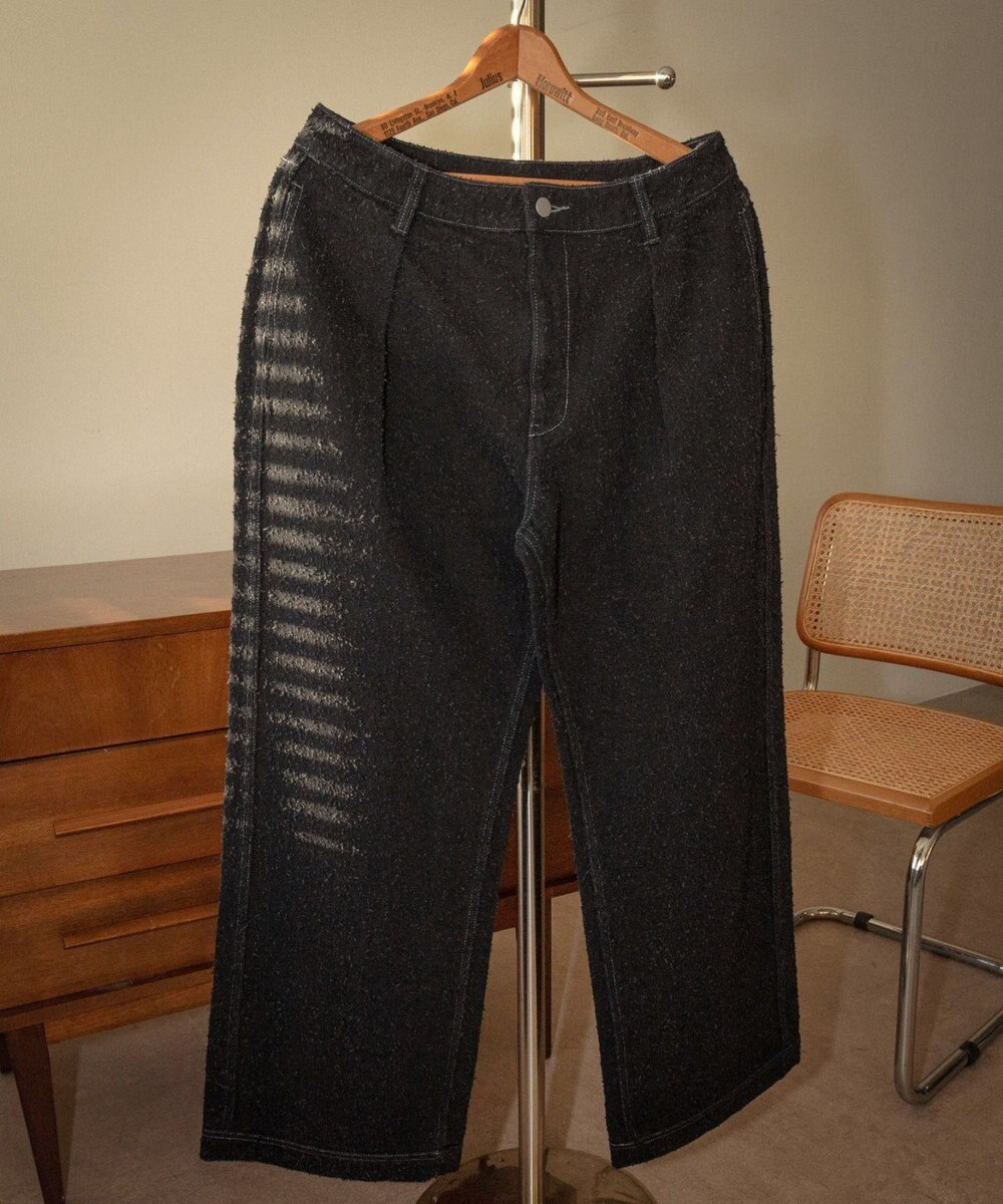 WEGO ネップデニムバギーパンツ 