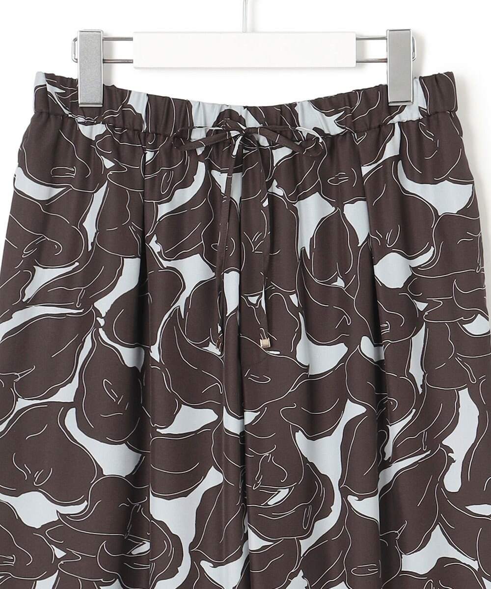 23区 L 【洗える】Ratti フラワーアートプリント ワイド パンツ 