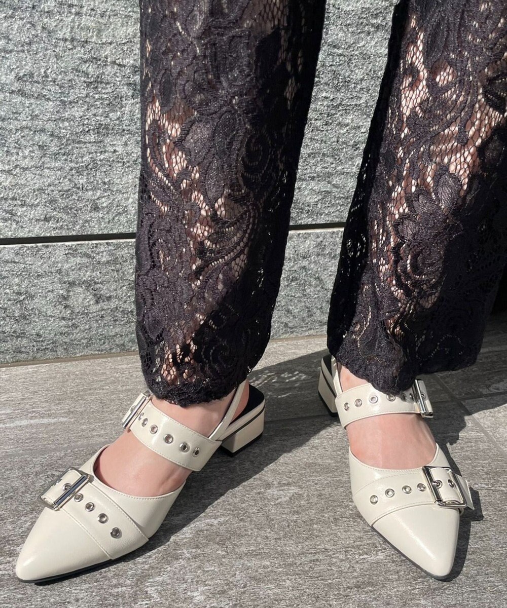 WEGO ハトメベルトポインテッドシューズ 